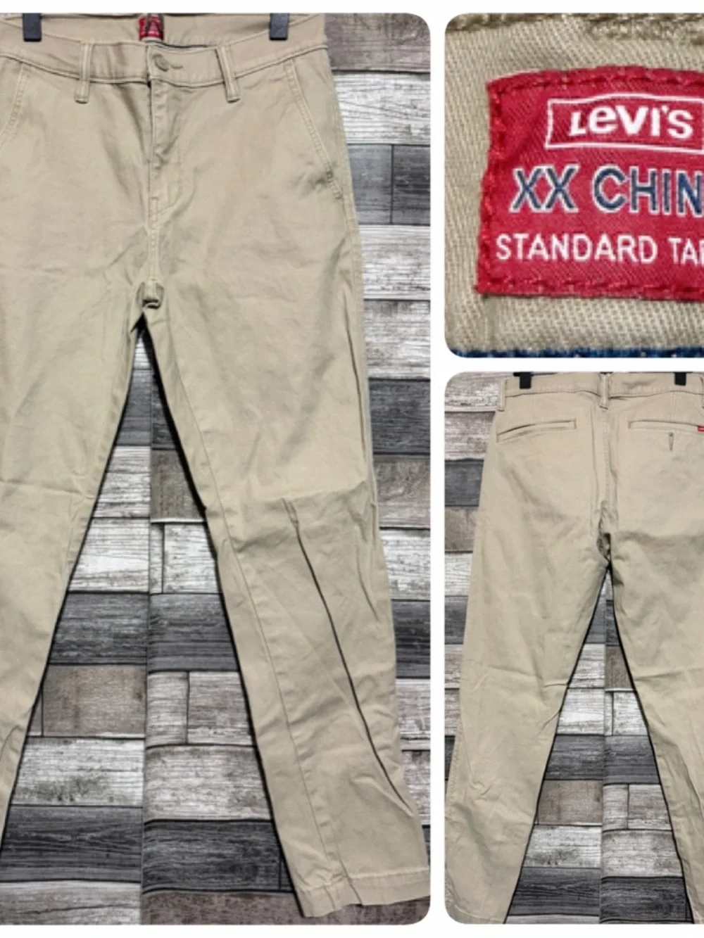 Levi’s XX Chino Standard Taper Pants Men’s 30x32 Beige Tan Stretch